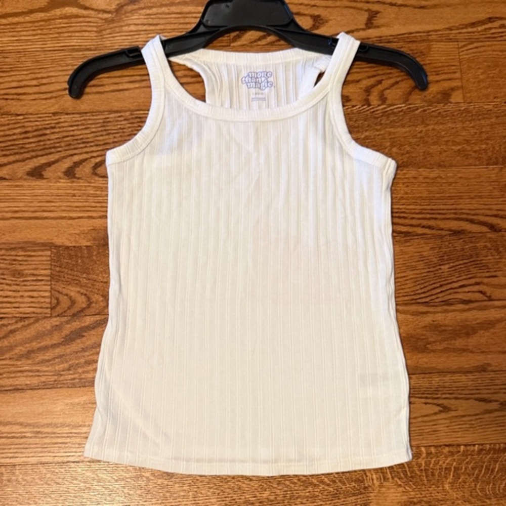More Than Magic White Ribbed Tank Top